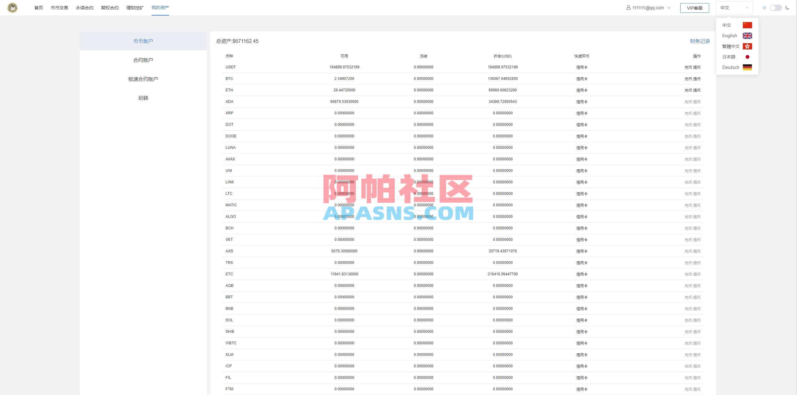 新版多语言交易所系统/虚拟币外汇交易/期权合约交易