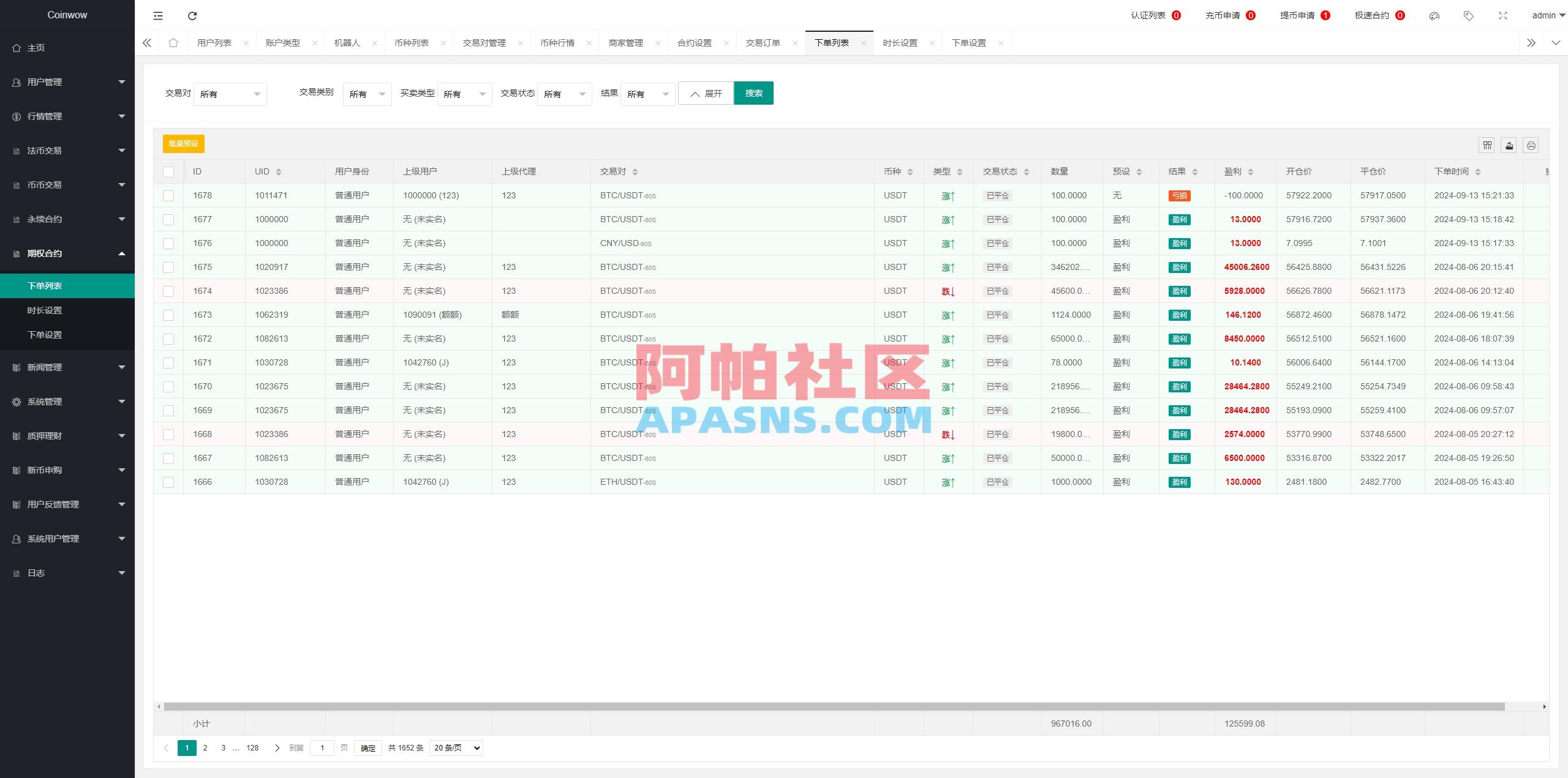 新版多语言交易所系统/虚拟币外汇交易/期权合约交易