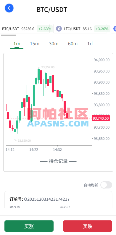 多语言虚拟币微盘/海外微交易/秒合约/时间盘