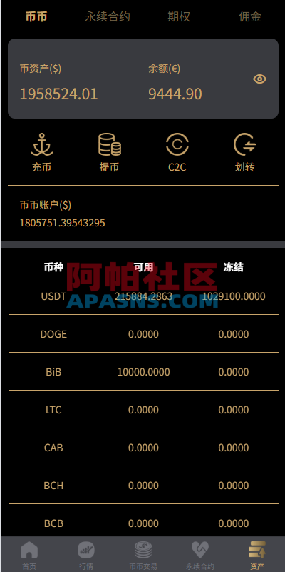 多语言交易所/币币期权/永续合约/申购/C2C/贷款理财
