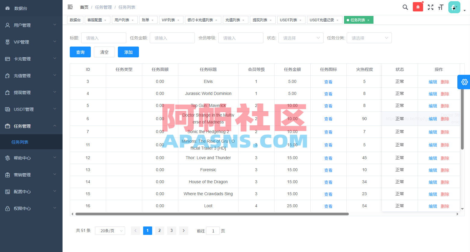 多语言视频任务系统/电影VIP任务/视频返利/前端uniapp