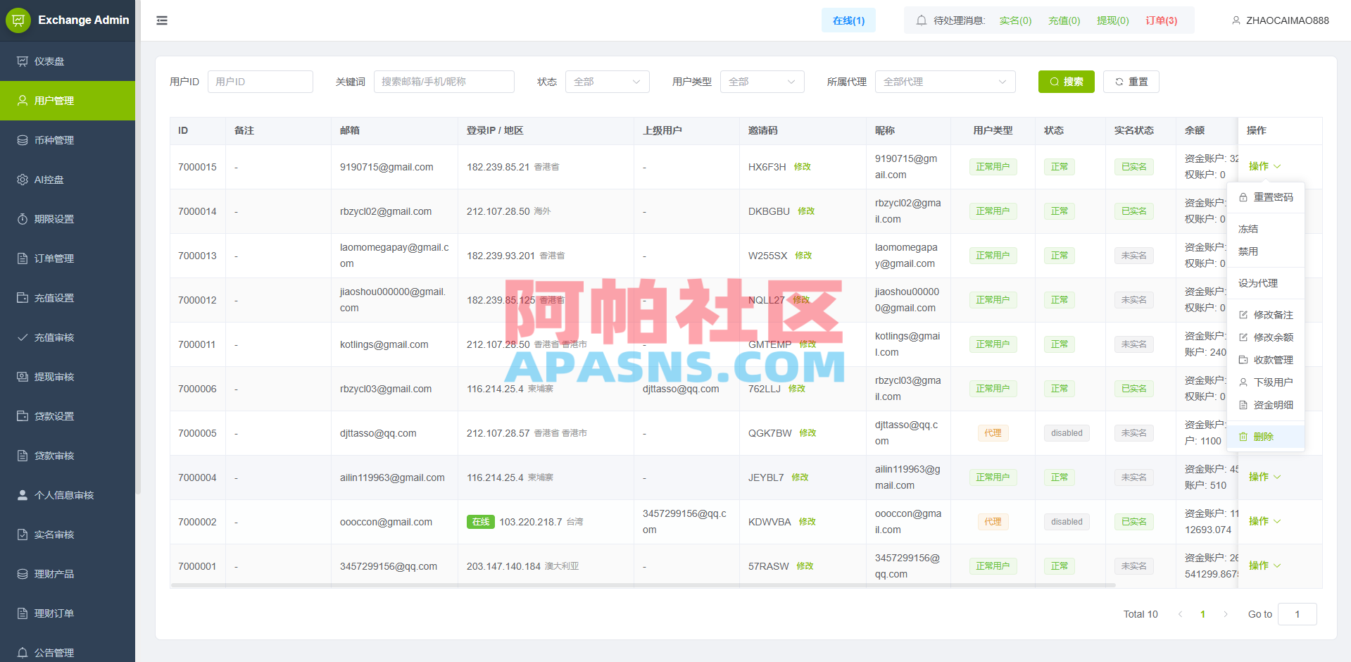 海外st7交易所系统/外汇/虚拟币/贷款/理财/AI控盘