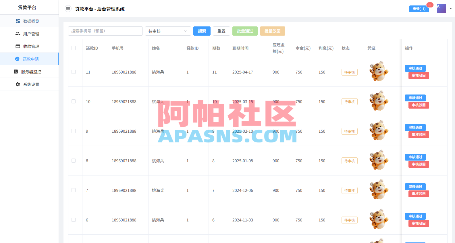 贷款催收系统/小额贷款/贷款逾期催收/java开发