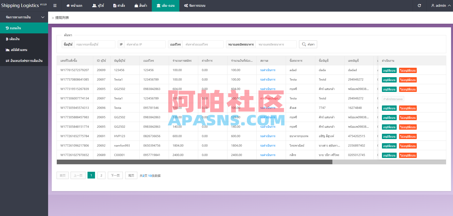 泰国抢单刷单系统/手动派单/指定派单/信用分