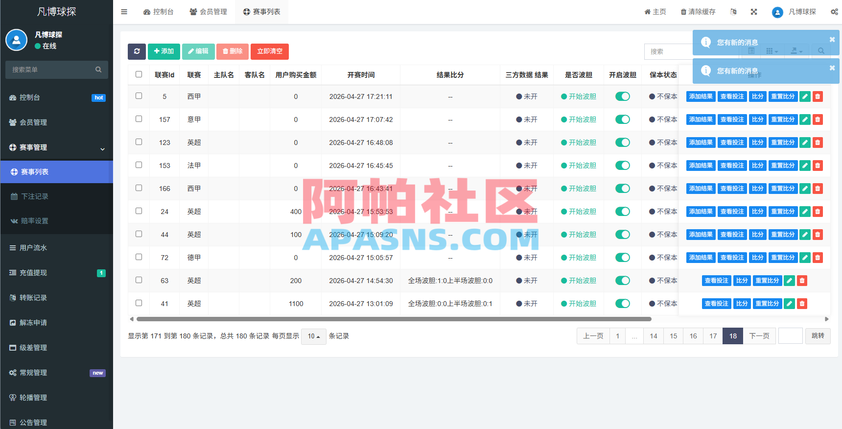 海外反波胆系统/电脑自适应/球盘源码/足球下注