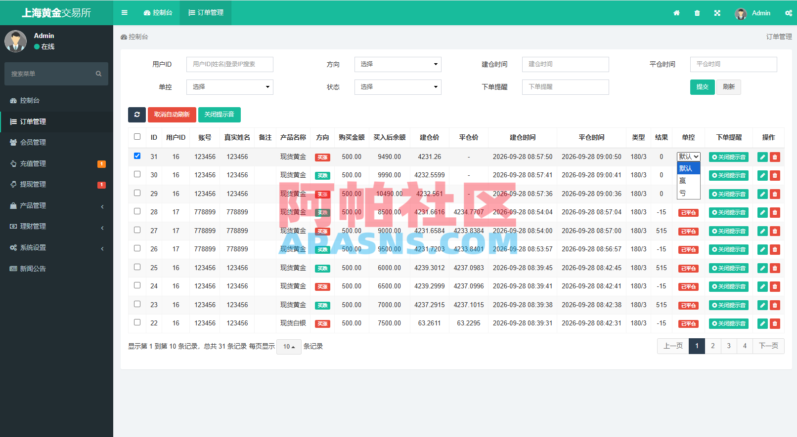 多语言黄金微盘系统/贵金属外汇交易/时间盘/前端uniapp